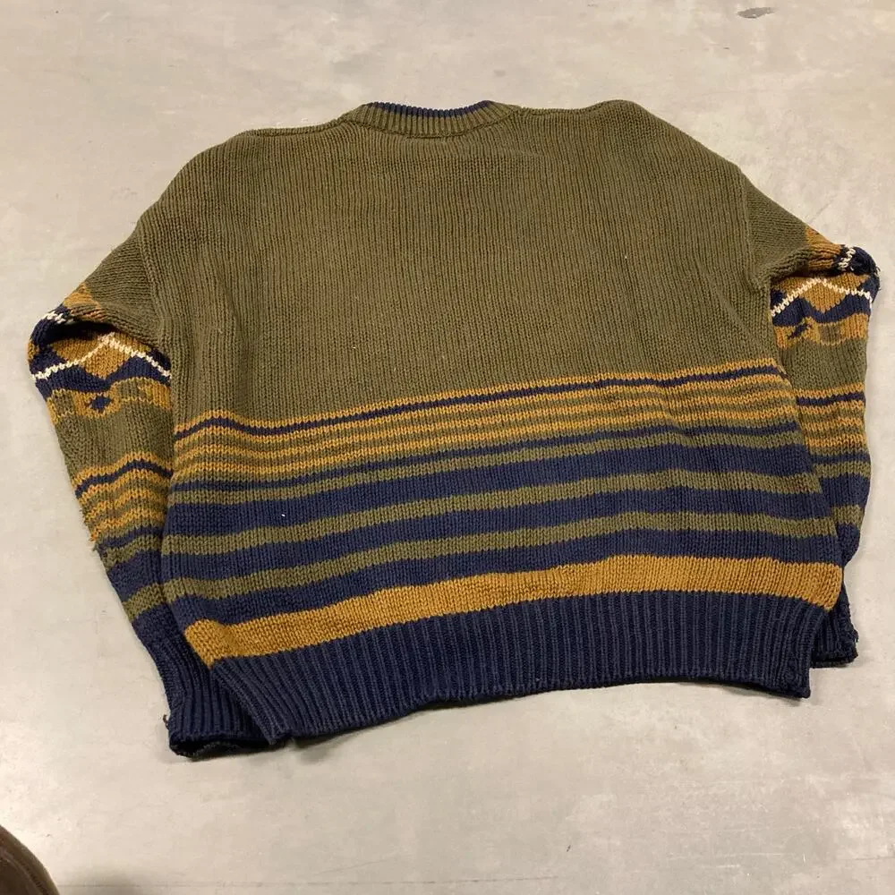 vintage y2k patterned structure sweater